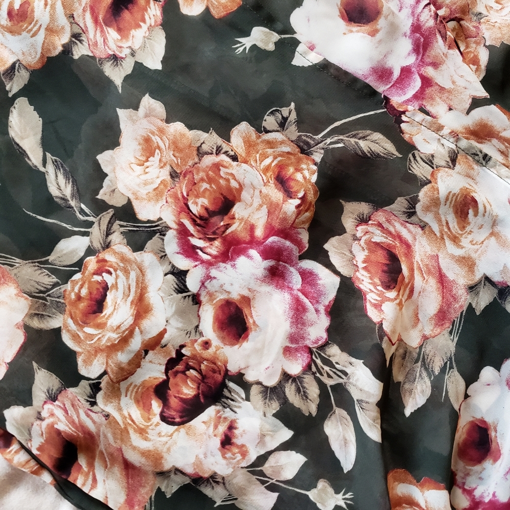 Impressions floral long sleeve kimono - Picture 4 of 5